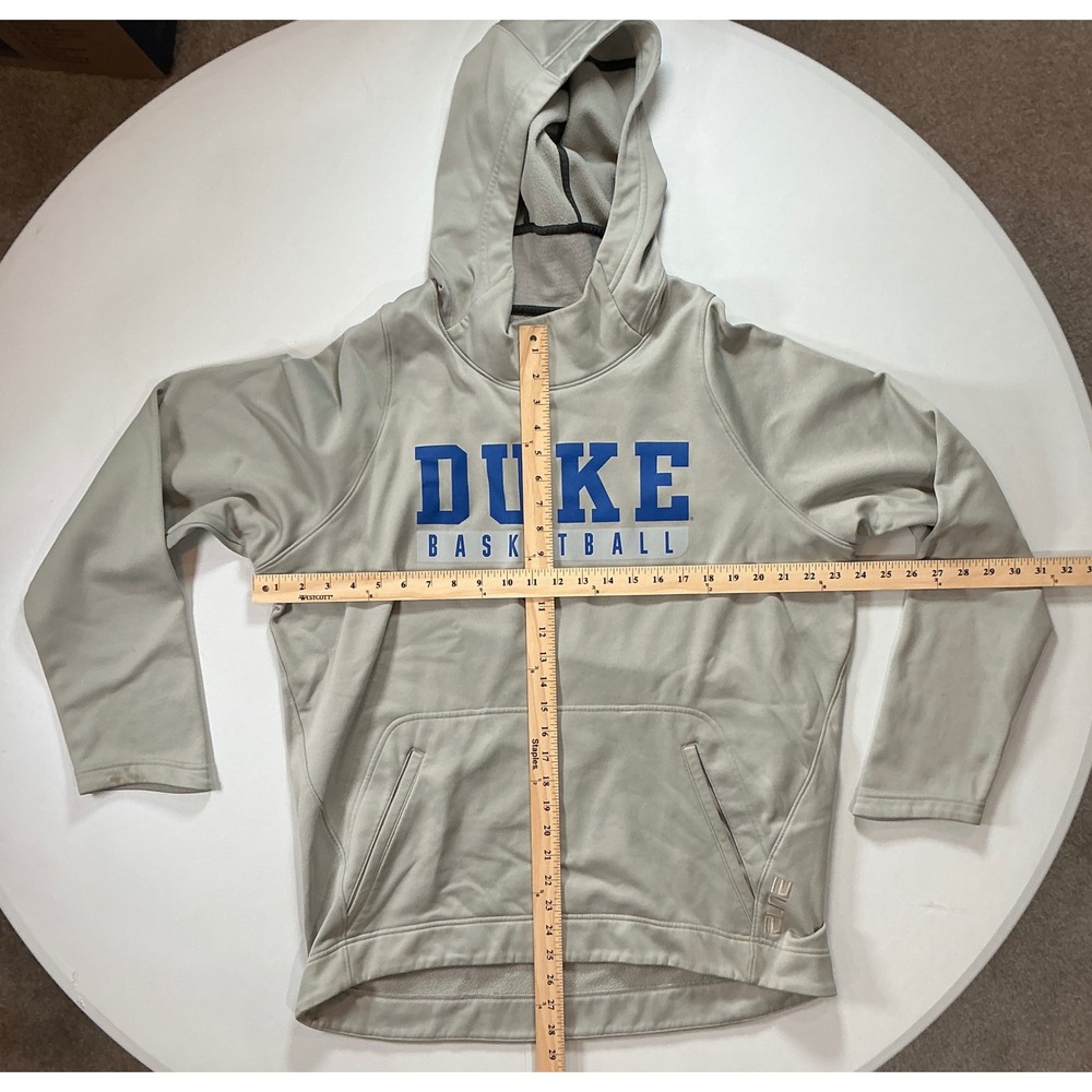 Nike Duke Basketball Hoodie Therma-FIT Elite Grey Blue Devils NCAA Mens L - Picture 3 of 8